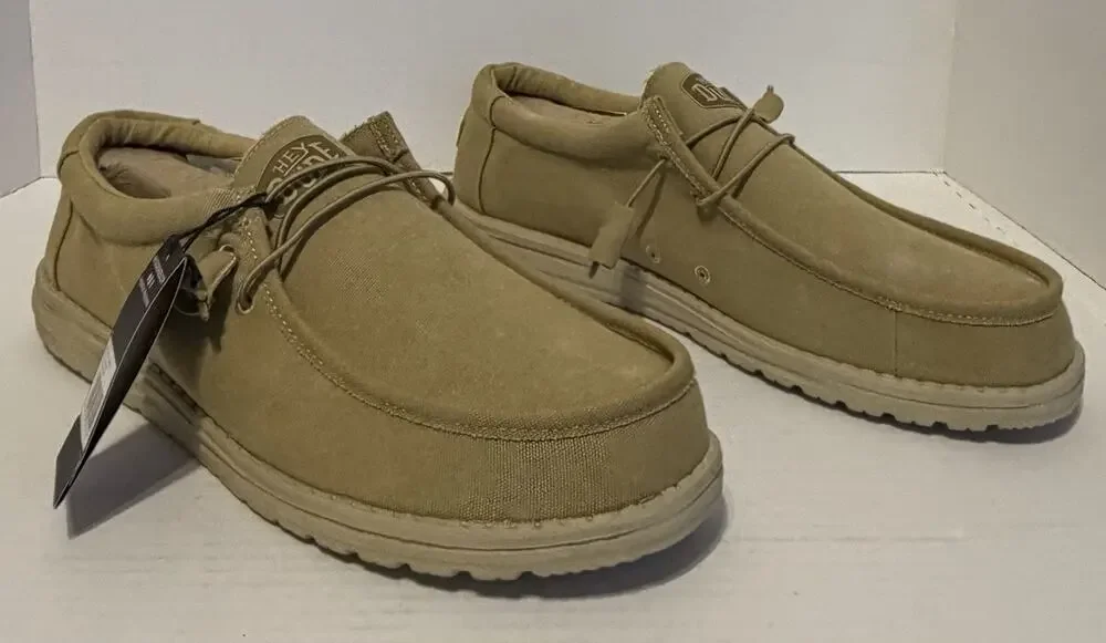 Hey Dude Wally Washed Canvas Navy Men’s Size 14 NEW NIB